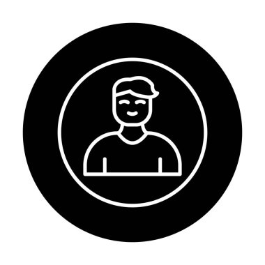 Profil simgesi vektör illüstrasyonu