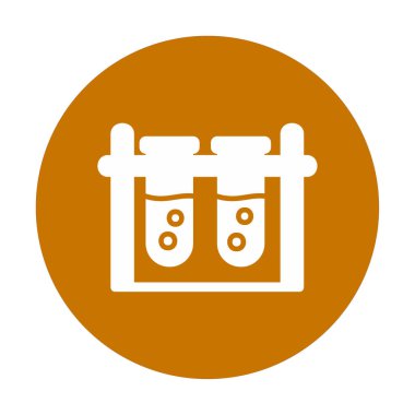 test tüpleri vektör düz renk simgesi 