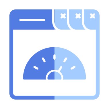 Sayfa hız simgesi, vektör illüstrasyonu