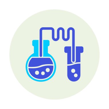 Test tüplü kimya laboratuvarı. Kimya konsepti                                             