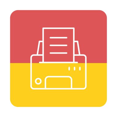 Yazıcı simgesi vektör illüstrasyonu