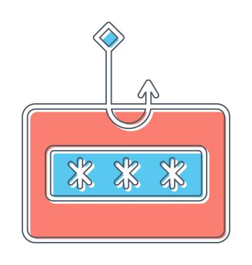 düz Phishing simgesi, düz tasarım illüstrasyon tasarımı