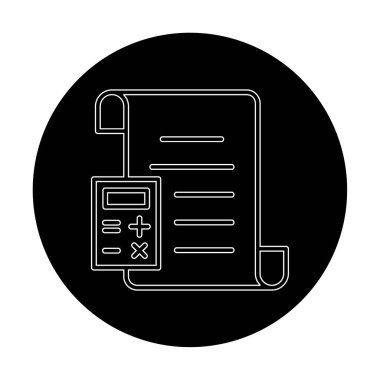 Basit muhasebe simgesi, vektör illüstrasyonu