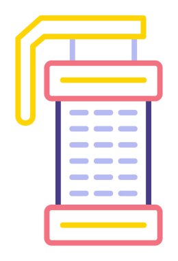 Smoke Grenade web simgesi, vektör illüstrasyonu