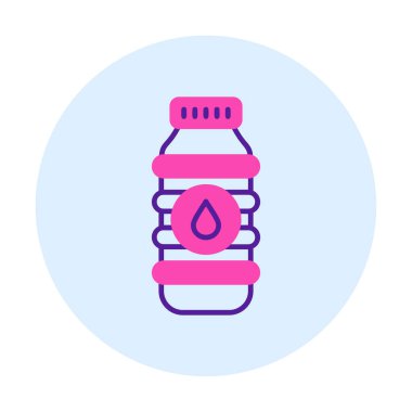 su şişesi simgesi, vektör illüstrasyonu    