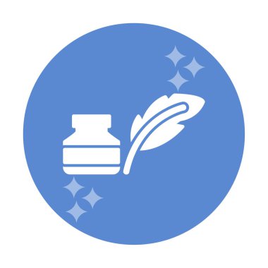 Quill ve Ink vektör simgesi