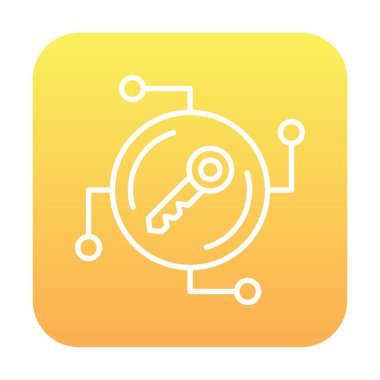 Anahtar ağ simgesi vektör illüstrasyonu 