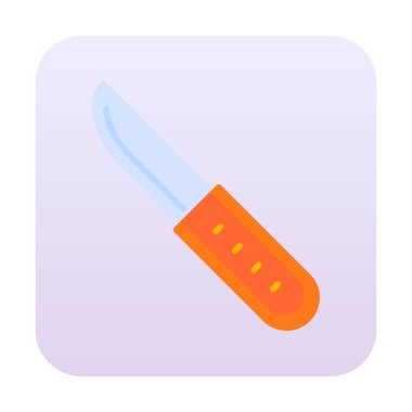 Beyaz arkaplanda izole edilmiş bıçak vektör simgesi 