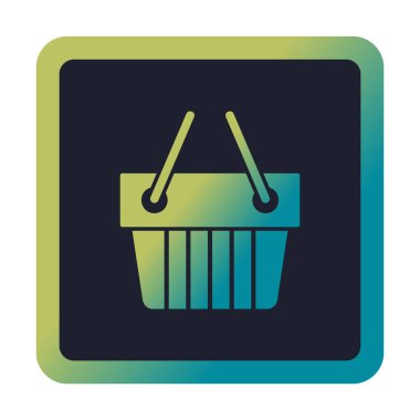 Alışveriş arabası ikon vektör illüstrasyonu 