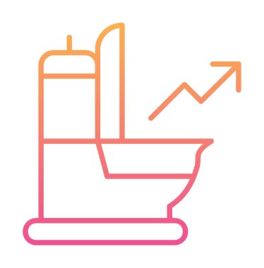 Ok simgesi vektör illüstrasyonlu idrar 