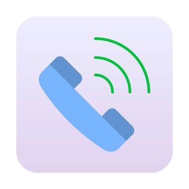 Basit telefon arama simgesi, vektör tasarımı