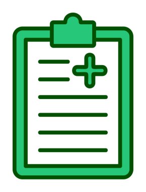 Tıbbi pano simgesi. Web için Tıbbi Rapor vektör simgesinin özet çizimi               