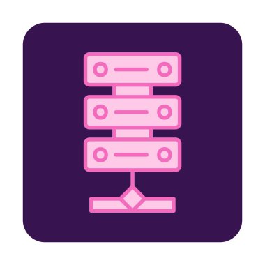 Ağ sunucu simgesinin vektör illüstrasyonu 