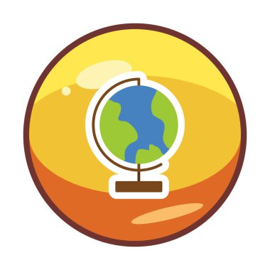 dünya ikonu vektör illüstrasyon tasarımı