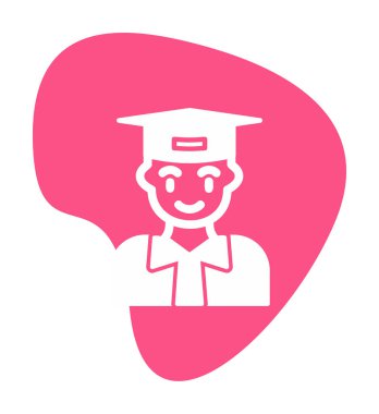 Düz stil tasarım vektör çizimi öğrencisi