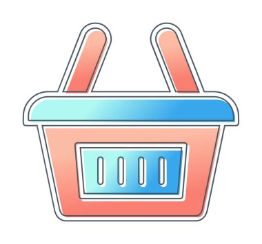 Alışveriş arabası ikon vektör illüstrasyonu 