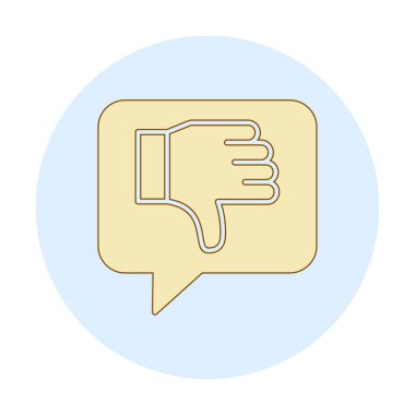 Hoşlanmıyorum. Web simgesi basit illüstrasyon 