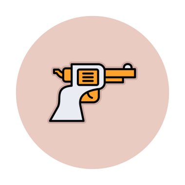 askeri tabanca ikonu vektör illüstrasyonu 