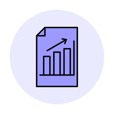 Business Bar Grafik simgesinin vektör illüstrasyonu