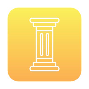 Sütun düz simgesinin vektör illüstrasyonu