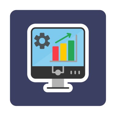 Pazar analiz simgesi vektör illüstrasyonu