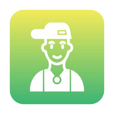 Rapçi. Web simgesi basit illüstrasyon