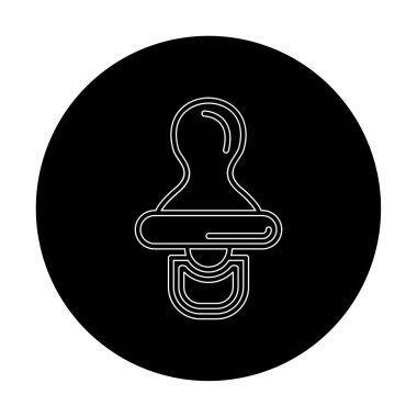 Bebek emziği çizgisi simgesi. doğrusal işaret tasarımı.