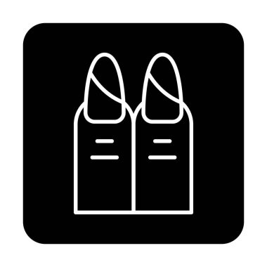 iki çivi web simgesi, vektör illüstrasyonu 