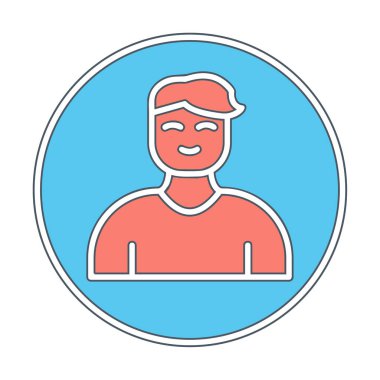 Profil simgesi vektör illüstrasyonu