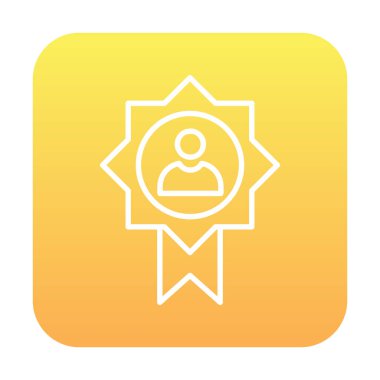 Başarı, ödül, madalya ikonu, vektör illüstrasyonu