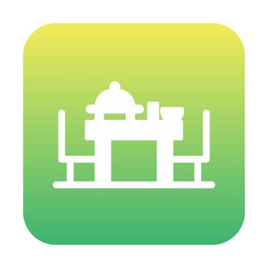 Basit ziyafet simgesi, vektör illüstrasyonu