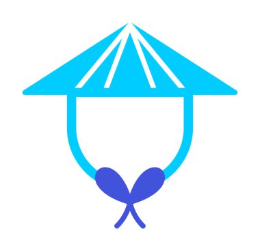 Çin şapkası. Web simgesi basit illüstrasyon 