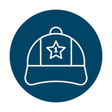 Bir numaralı simge ile kapağın vektör illüstrasyonu 