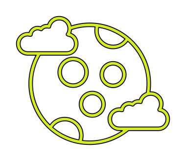 Dolunay düz ikonu. vektör illüstrasyonu 