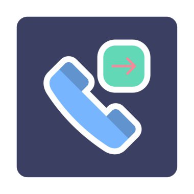 Düz telefon simgesi vektör illüstrasyonu 