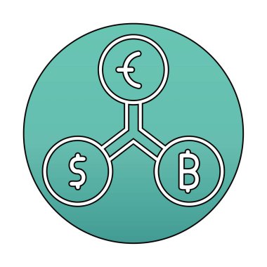 Basit Blockchain simgesi, vektör illüstrasyonu