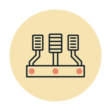 Araba Hızlandırıcı düz simgesi, vektör illüstrasyonu 