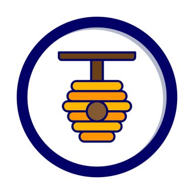 Arı kovanı simgesi vektör illüstrasyonu