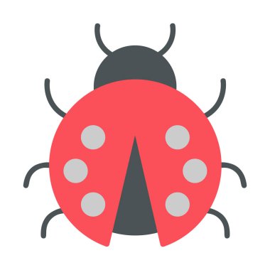  Basit grafik düz uğur böceği tasarımı