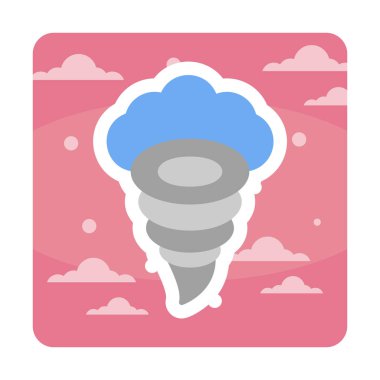 Tornado Simgesi, basit vektör illüstrasyonu