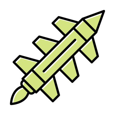 düz füze ikonu vektör illüstrasyon tasarımı