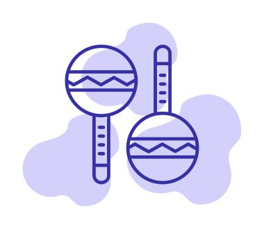maracas simgesi vektör illüstrasyonu