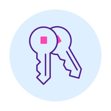 anahtar simgesi. düz dizayn. vektör illüstrasyonu 