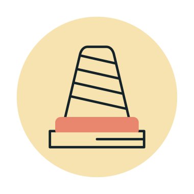 Basit trafik konisi vektör resimlemesi  