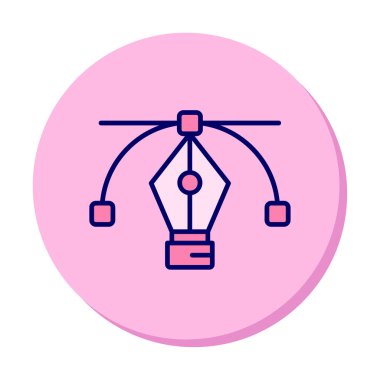 Basit kalem aracı simgesi, vektör illüstrasyonu