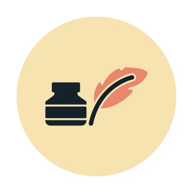 Quill ve Ink vektör simgesi