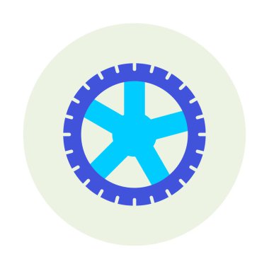 Lastik yassı vektör simgesi beyaz arkaplanda izole edildi