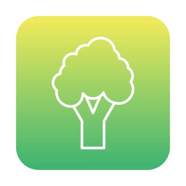 brokoli web simgesi, vektör illüstrasyonu  