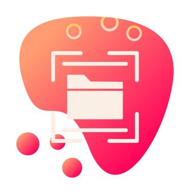 Basit Dizin Tarayıcı simgesi vektör illüstrasyon tasarımı