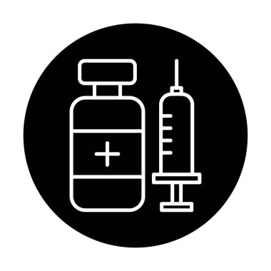 Aşı simgesi vektör tasarımlı şırınga